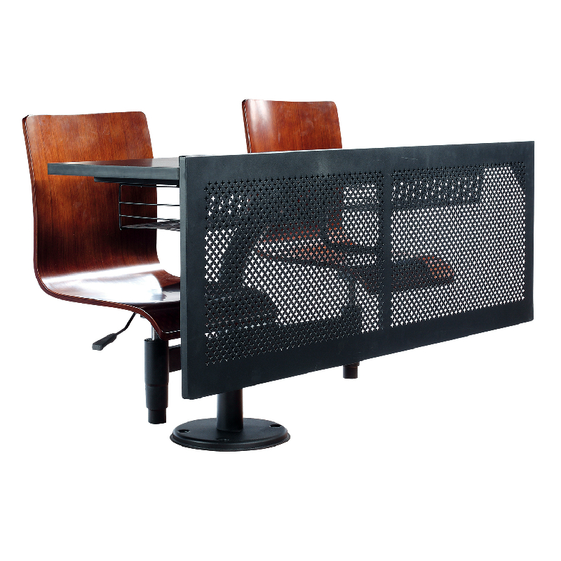 Modern College Double School Desk And Chair with Drawer